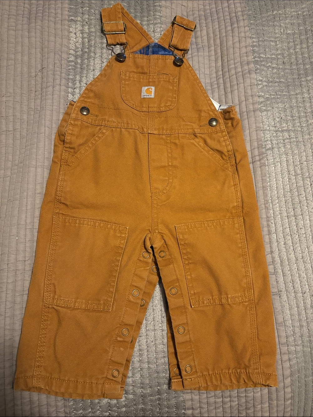 Carhartt Baby’s Brown Duck Overalls - Durable Workwear Style